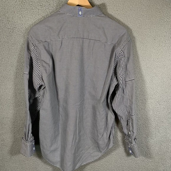 Robert Graham Dress Shirt Men's Large Long Sleeve Button Up Black White - Picture 5 of 9